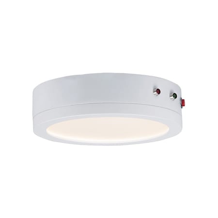 Maxim Lighting Wafer 7'' RD LED Surface Mt 3000K w/Emergency Bk Up, White 57784WTWT